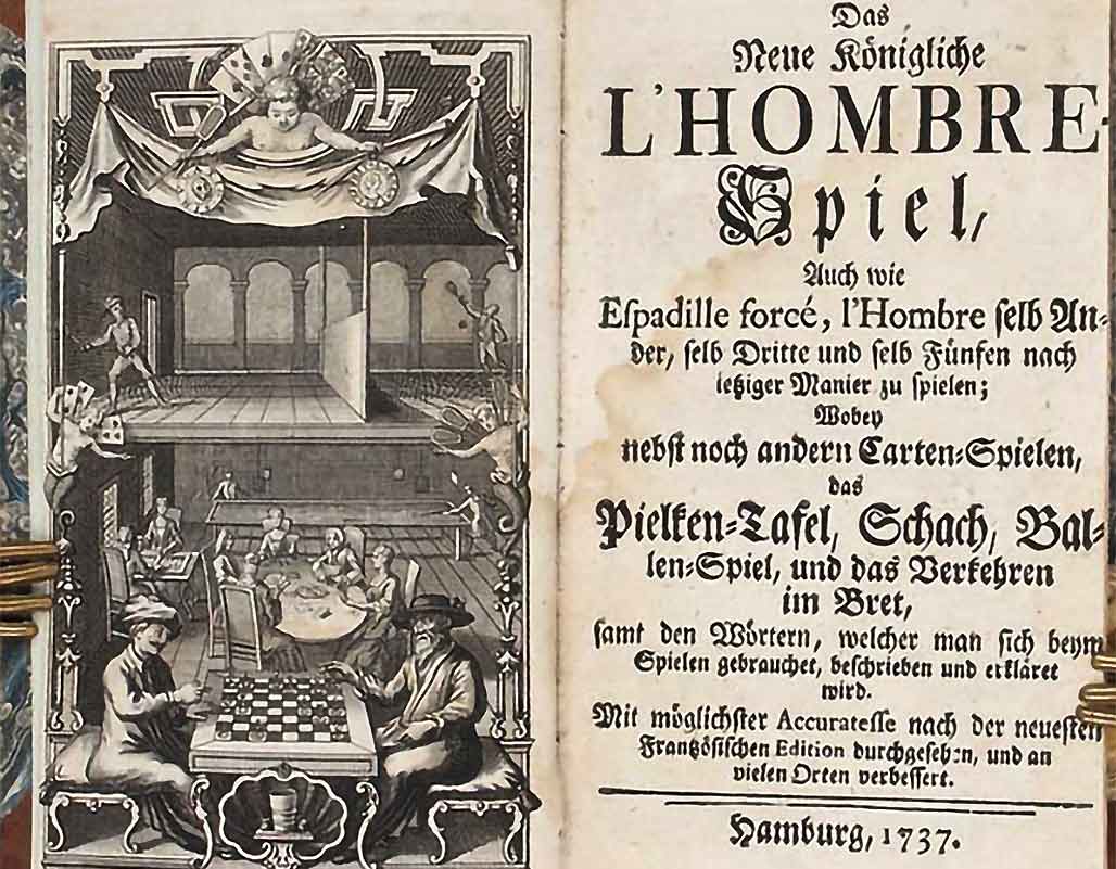 Das Neue Königliche L’Hombre-Spiel boek uit 1737