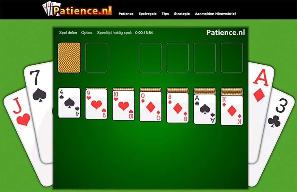 Het allereerste patience spel van Patience.nl