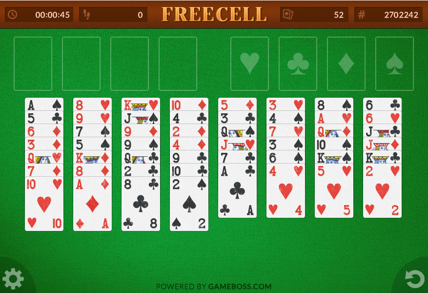 Screenshot van freecell big van gameboss
