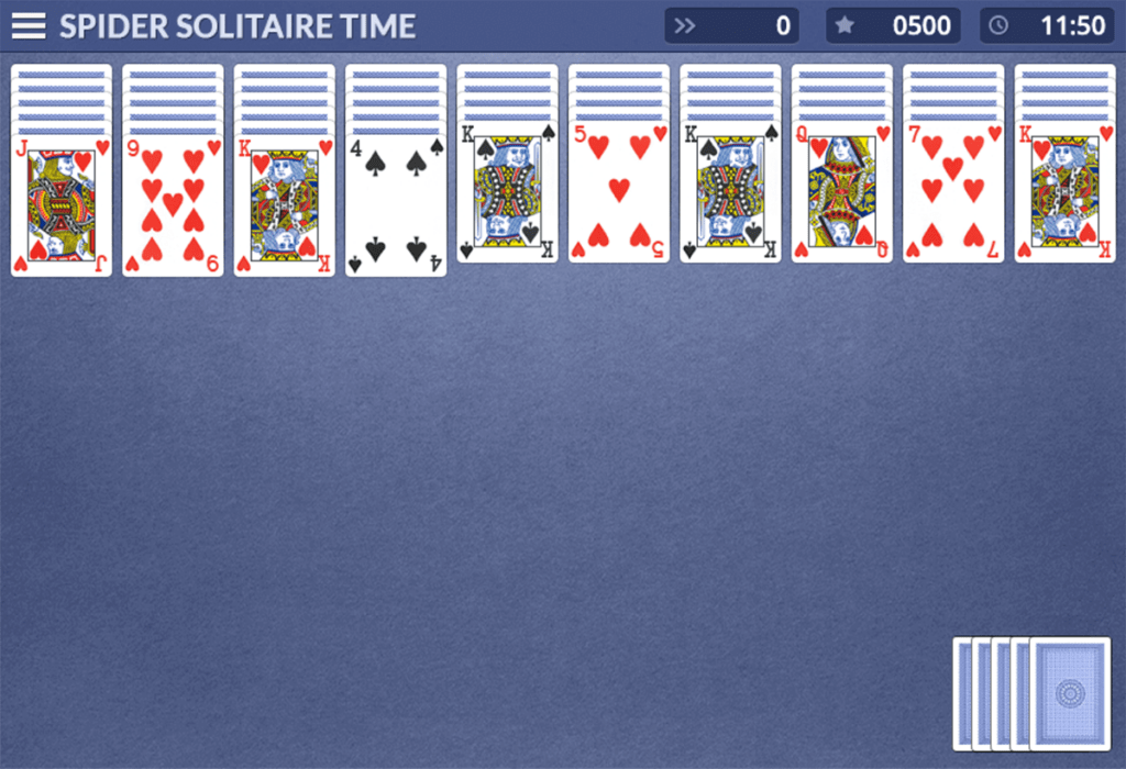 Spider Solitaire Time game