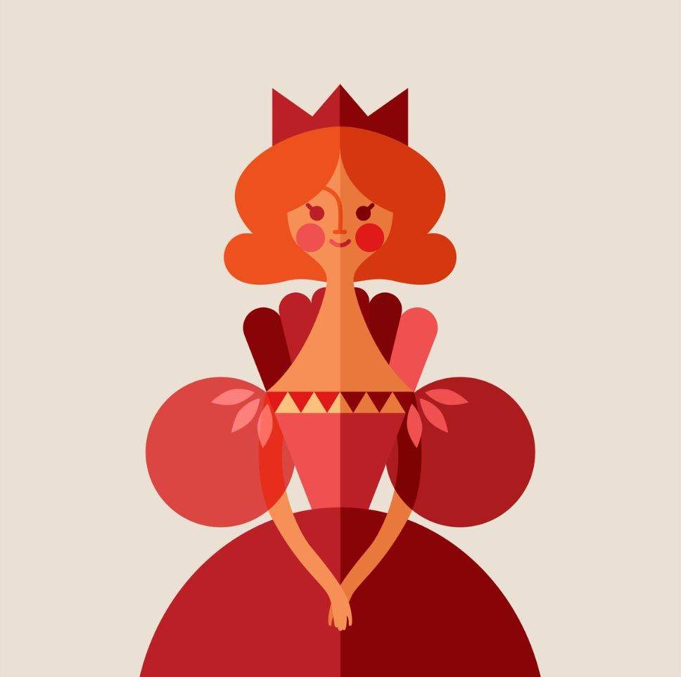 solitaire queen rood